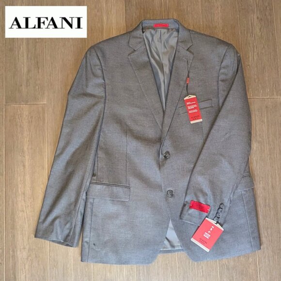 Alfani, Slim Fit Suit Jacket, Medium Grey, Sz 44R, NEW with Tags, Retail $360